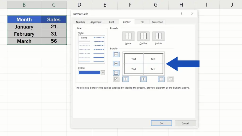 How to Make Borders in Excel - inside lines