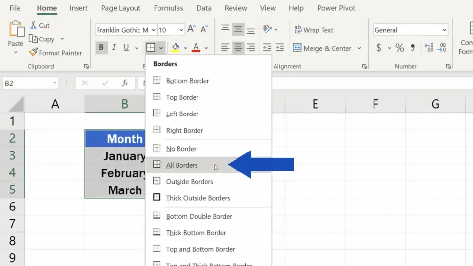 How to Make Borders in Excel
