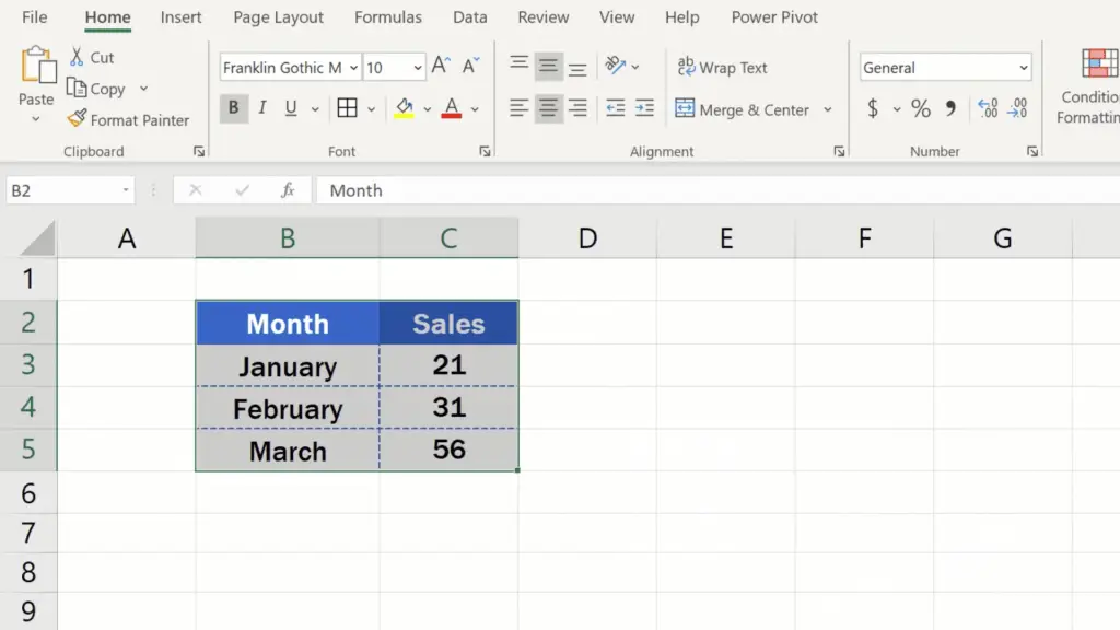 How to Make Borders in Excel - result