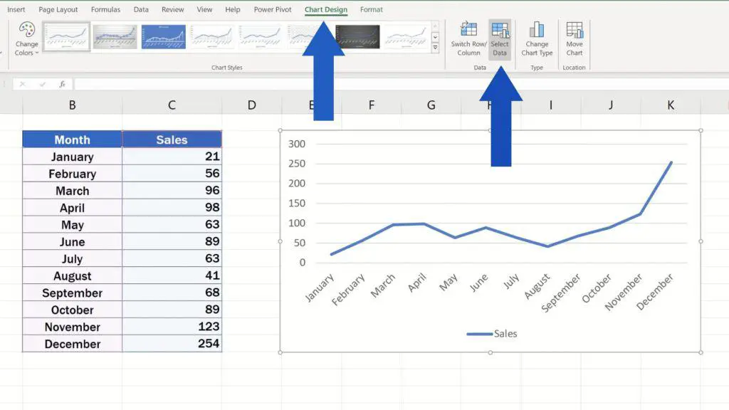 How to Rename a Legend in an Excel Chart - second way