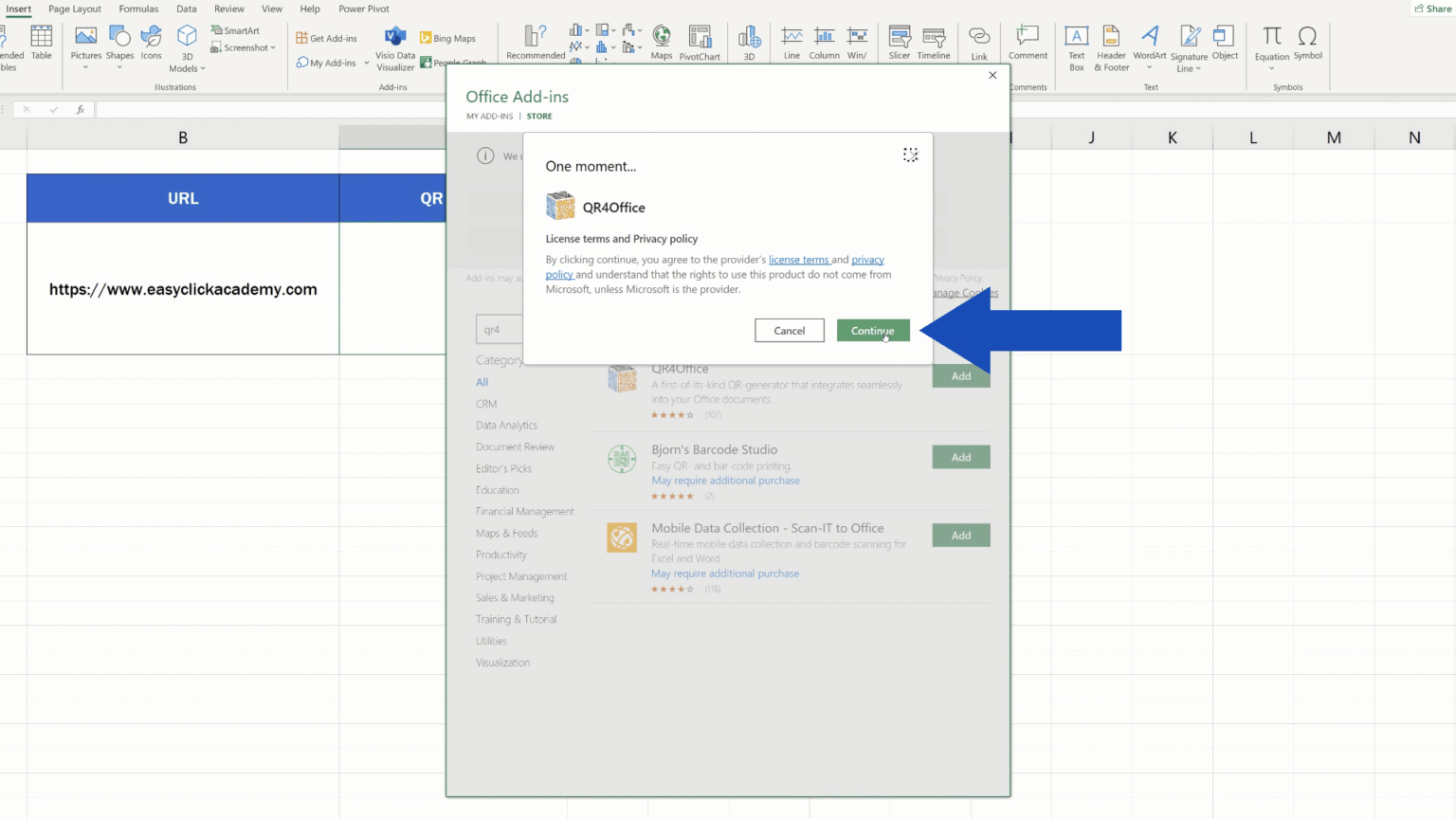How to Create a QR Code in Excel image.