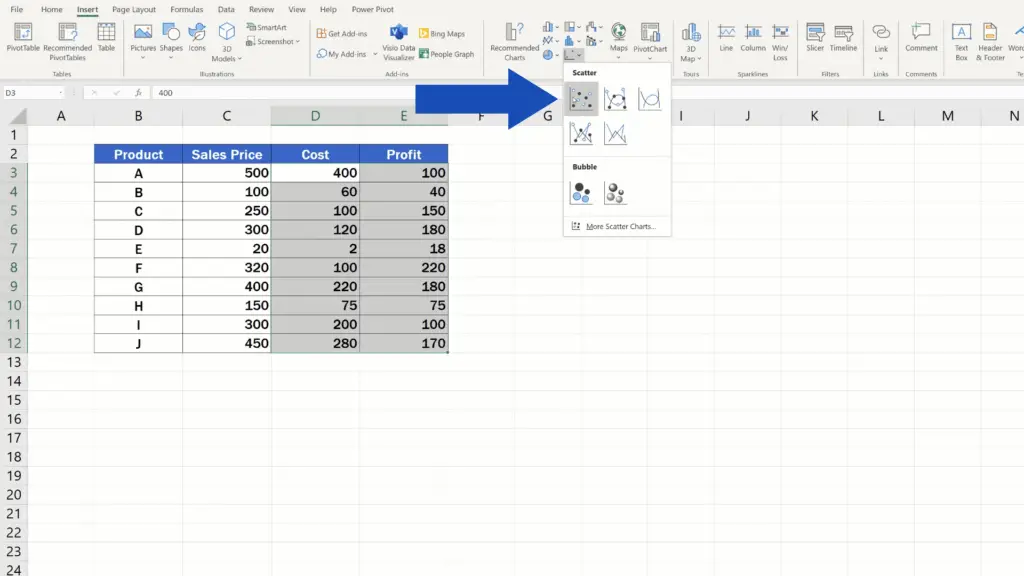 How to Make a Scatter Plot in Excel -  scatter plot