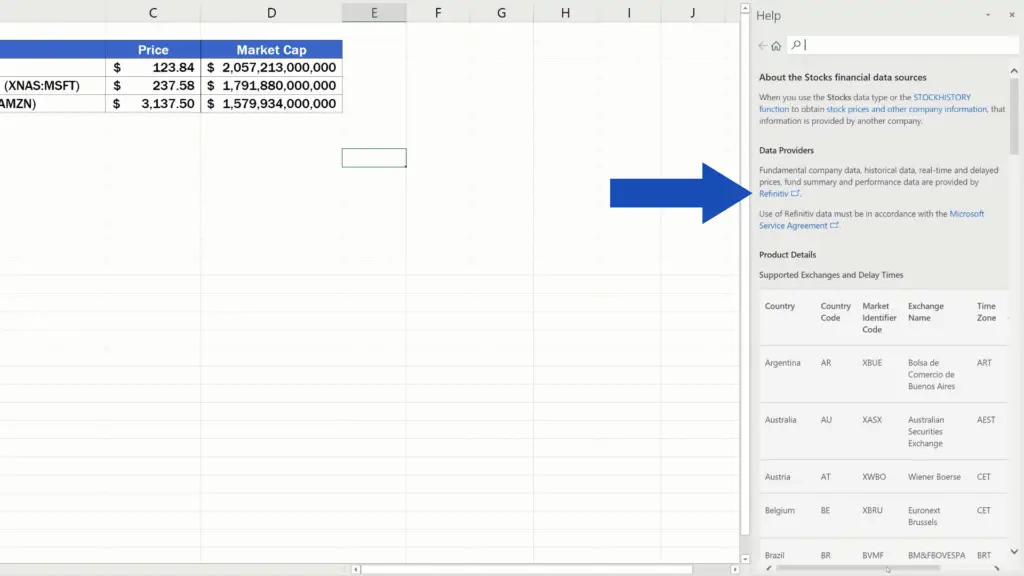 How to Get Stock Prices in Excel - Refinitiv