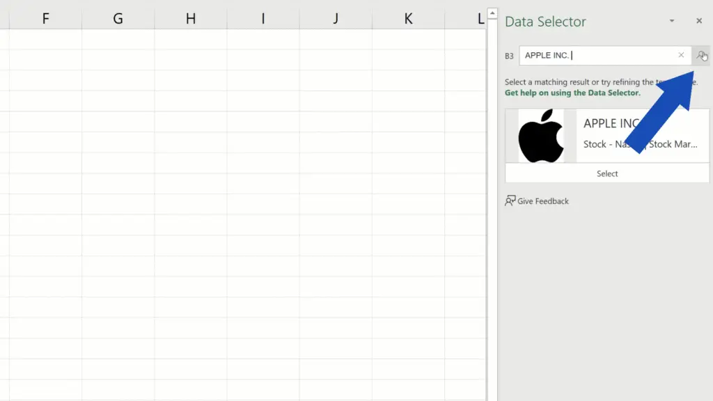 How to Get Stock Prices in Excel - search icon