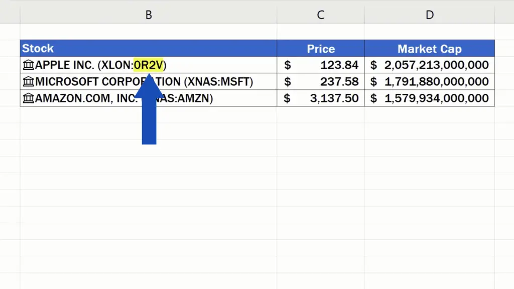 How to Get Stock Prices in Excel - the ticker has also changed