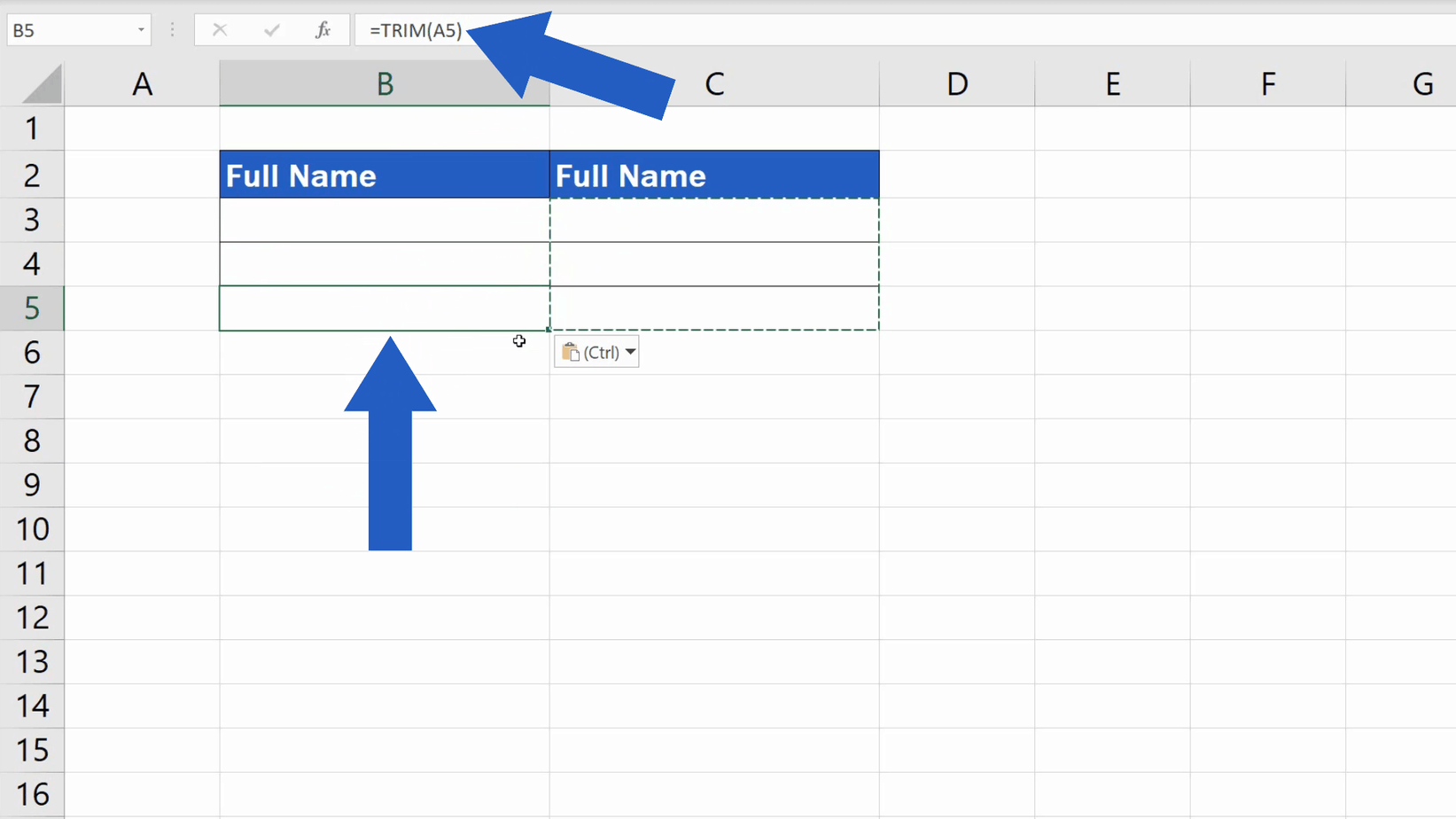How to Remove Spaces in Excel