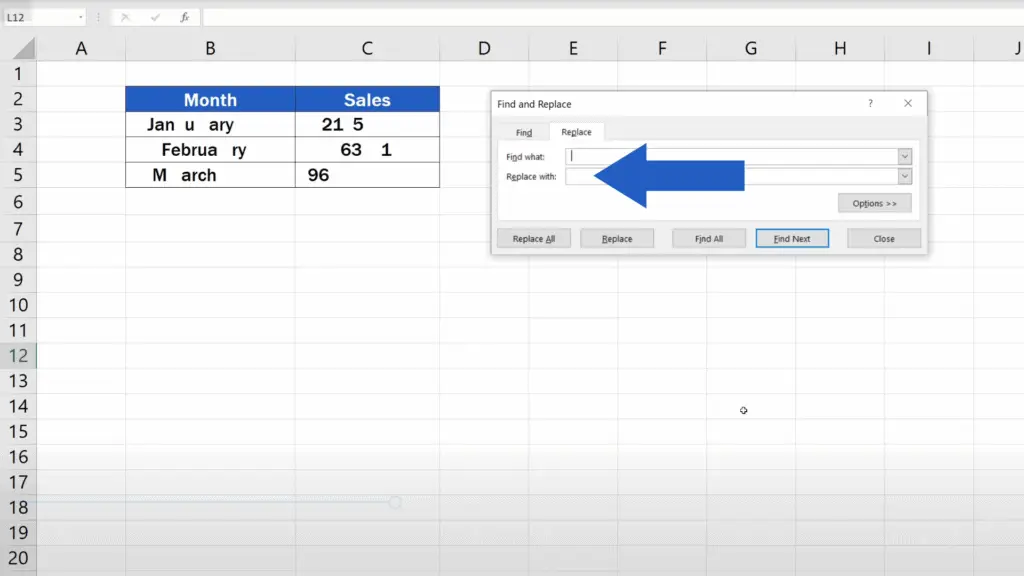 How to Remove Spaces in Excel - replace with