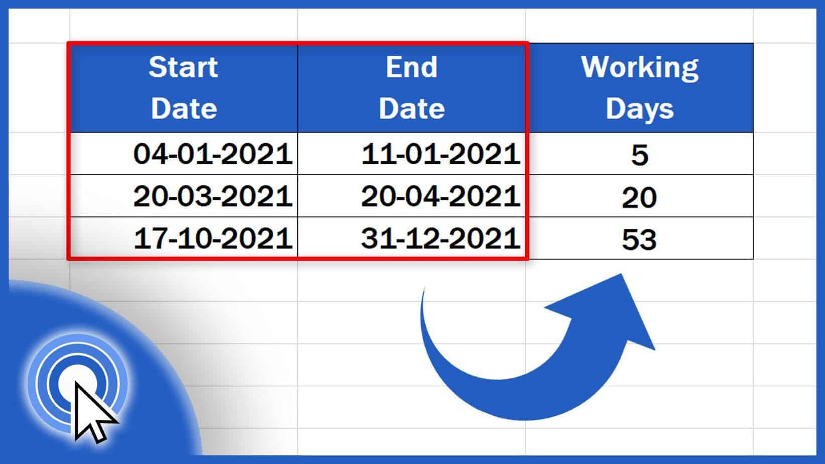 How to Calculate Working Days in Excel