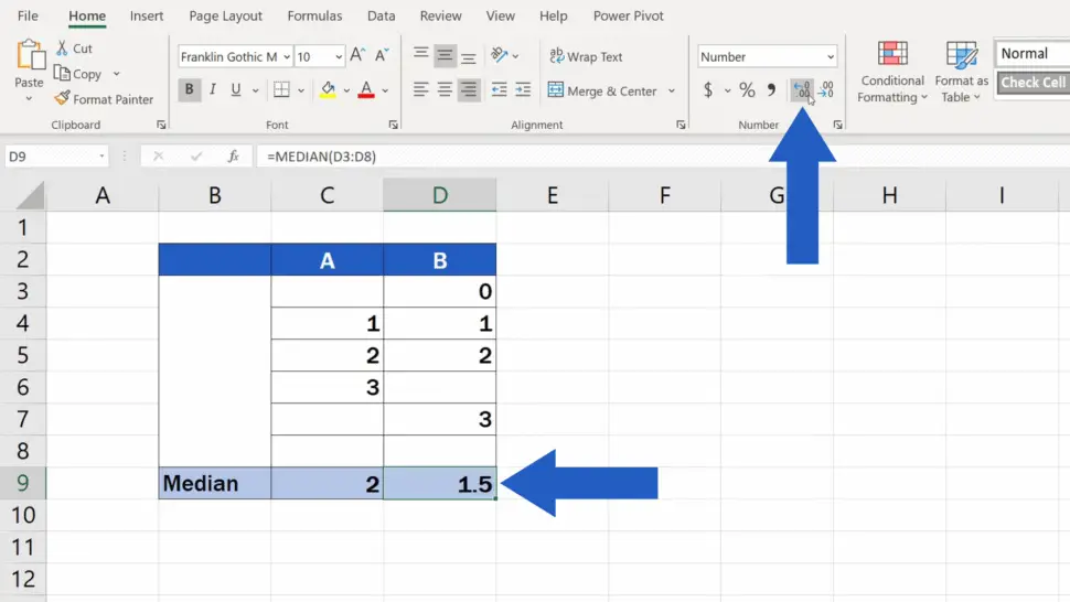 How to Calculate the Median in Excel