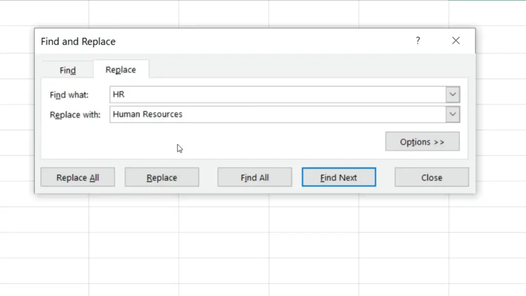 How to Replace Words in Excel - Find what - Replace with