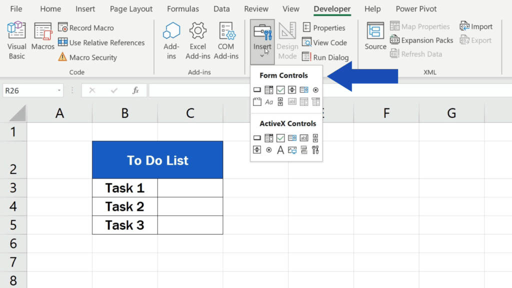 How to Insert a Checkbox in Excel - Form Controls and ActiveX Controls