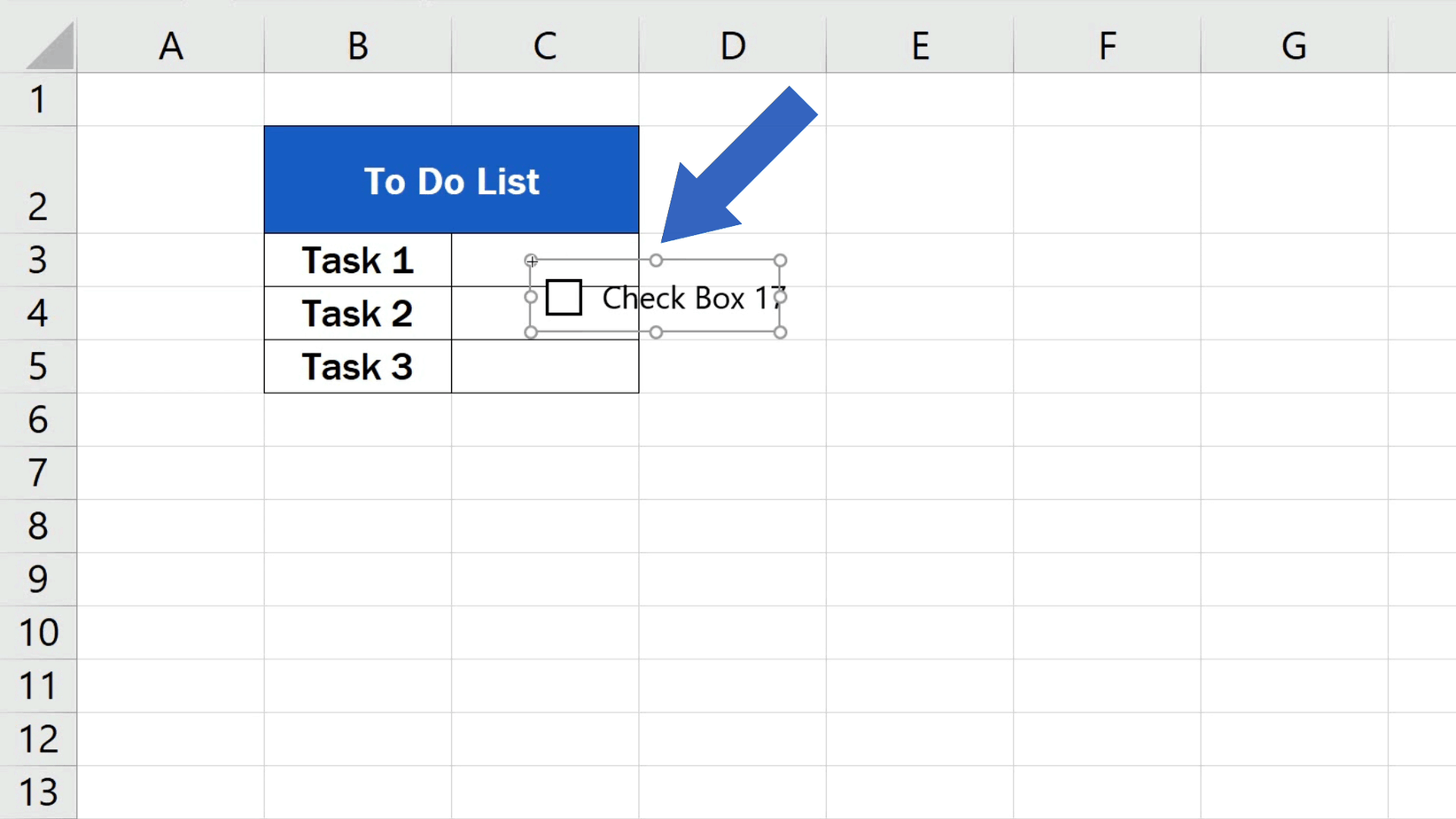 How to Insert a Checkbox in Excel