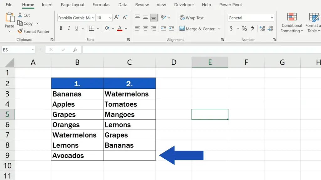 How to Compare Two Columns in Excel to Find Differences - Highlighting in the columns will disappear completely