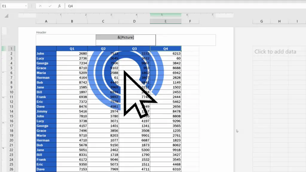 How to Insert a Watermark in Excel - picture is smaller