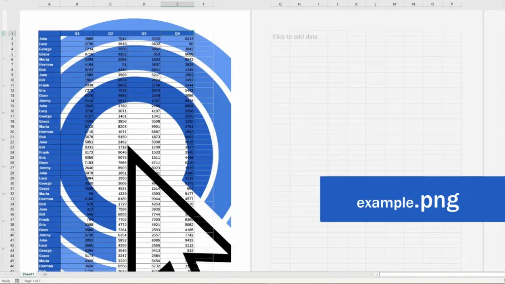 How to Insert a Watermark in Excel - the best format for a picture watermark is PNG