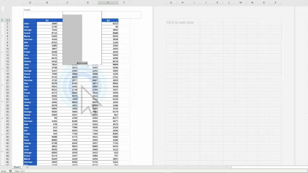 How to Insert a Watermark in Excel -  to remove picture select all that’s there and use the key ‘Delete’