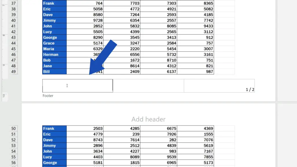 How to Add a Footer in Excel - add a logo into the footer section on the left