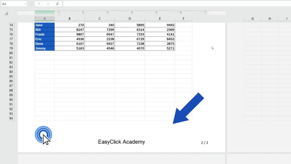 How to Add a Footer in Excel - not affect the footers on the rest of the pages