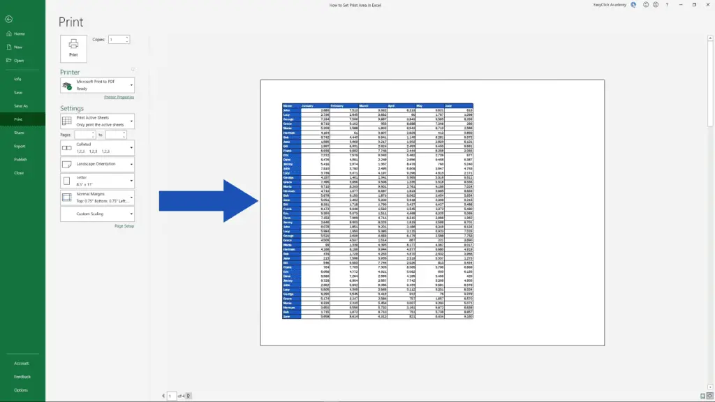 How to Set the Print Area in Excel - Now you can print out the whole sheet