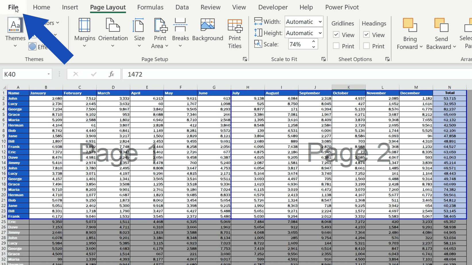 How to Set the Print Area in Excel