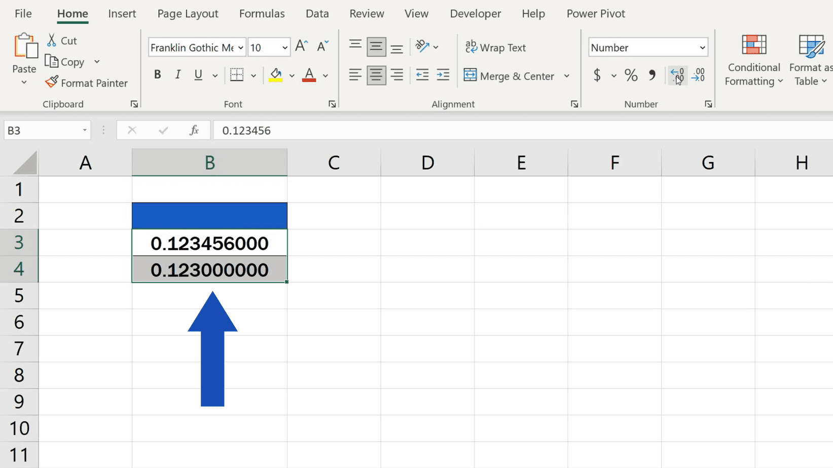 How to Change the Number of Decimal Places in Excel