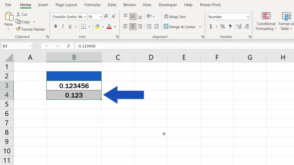 How to Change the Number of Decimal Places in Excel -  select the cells