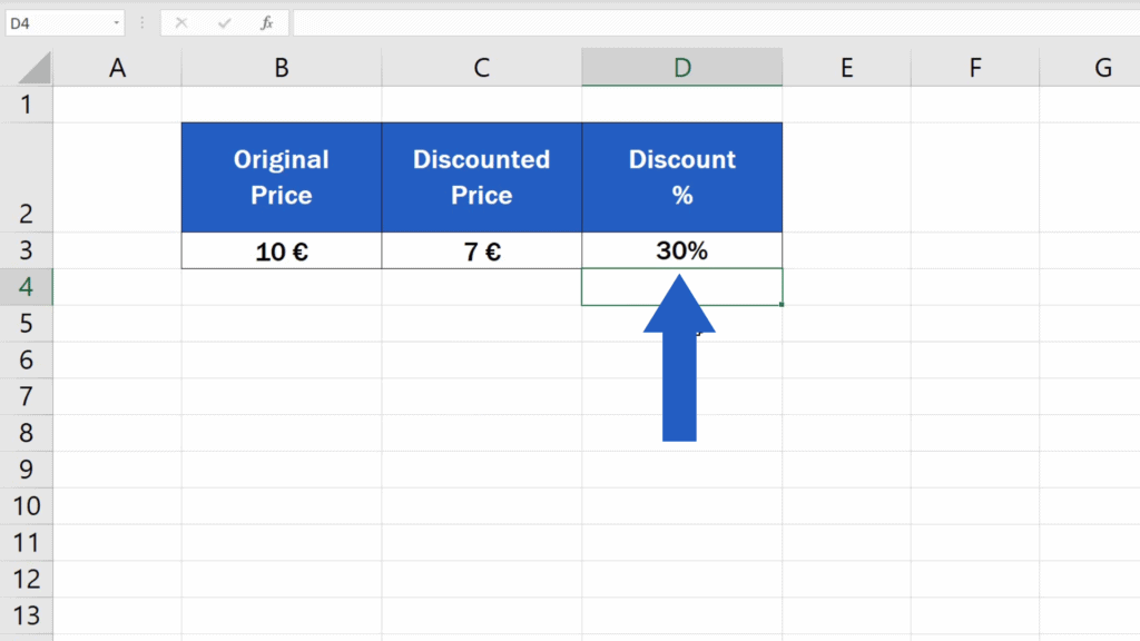 How to Calculate Discount Percentages in Excel - saved 30%