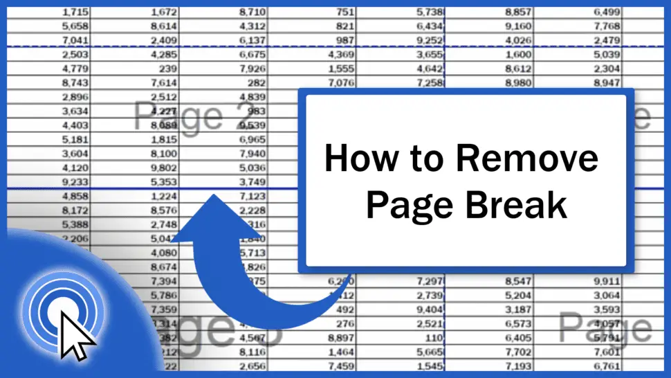 How to Remove Page Break in Excel