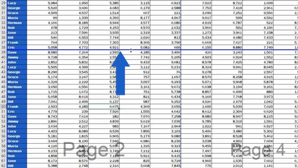 How to Remove a Page Break in Excel - Once moved, the dotted line changes into a solid one