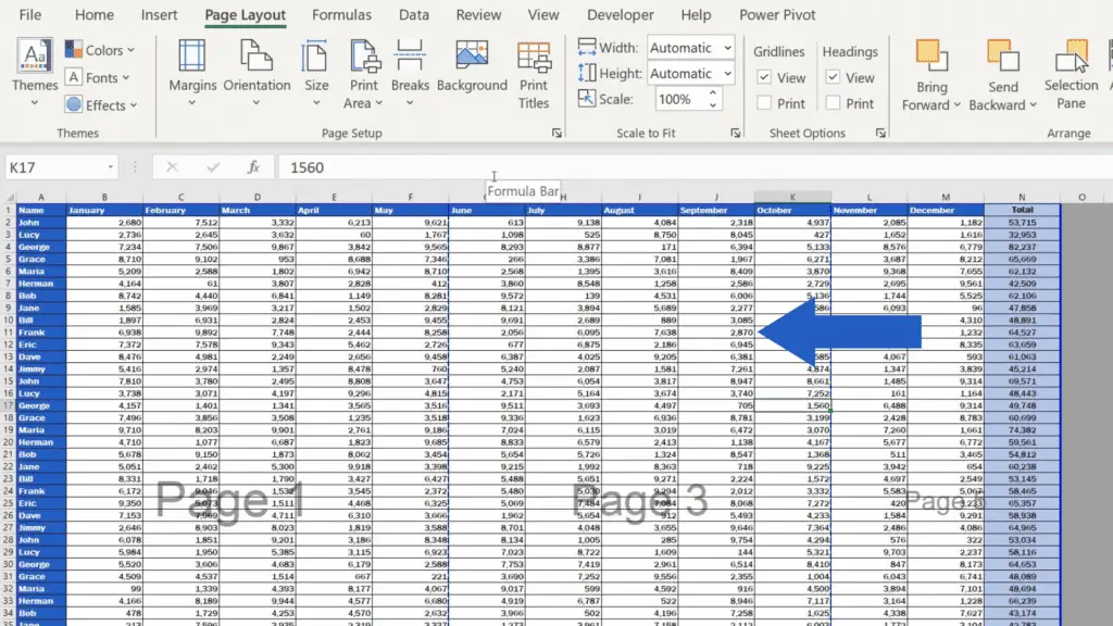 How to Remove a Page Break in Excel - The manually inserted vertical page break has disappeared
