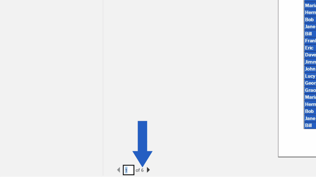 How to Print an Excel Sheet on One Page - The page count is 6