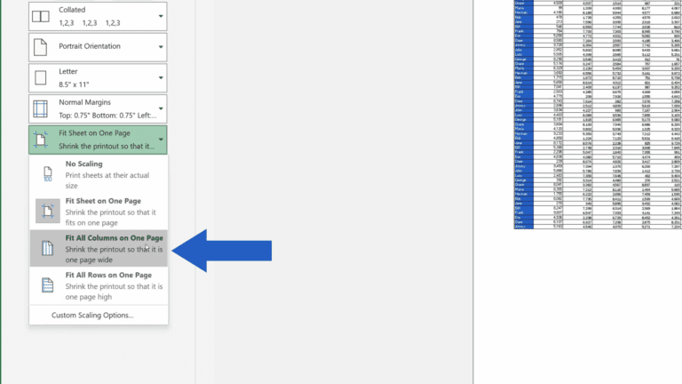 How to Print an Excel Sheet on One Page