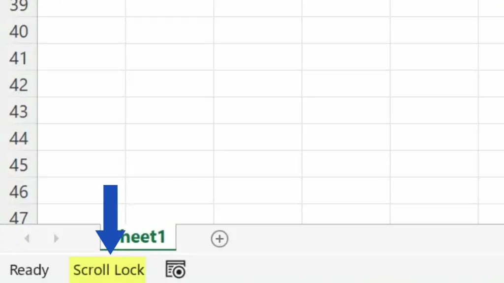 How to Fix Arrow Keys Not Working in Excel - the Scroll Lock is on