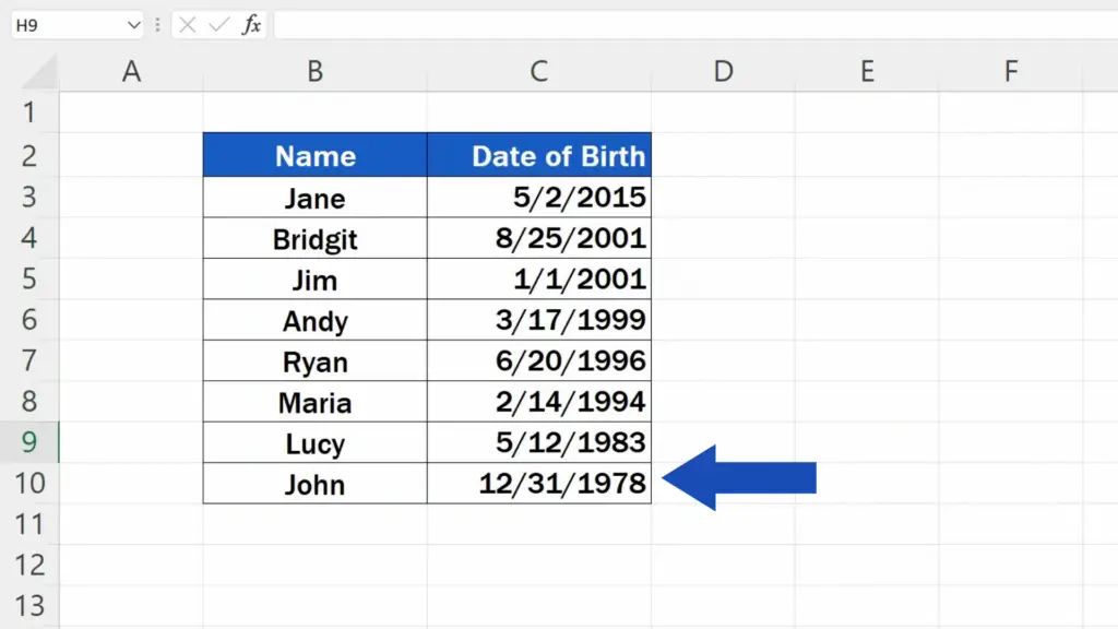 How to Sort by Date in Excel - sorted ‘Newest to Oldest’