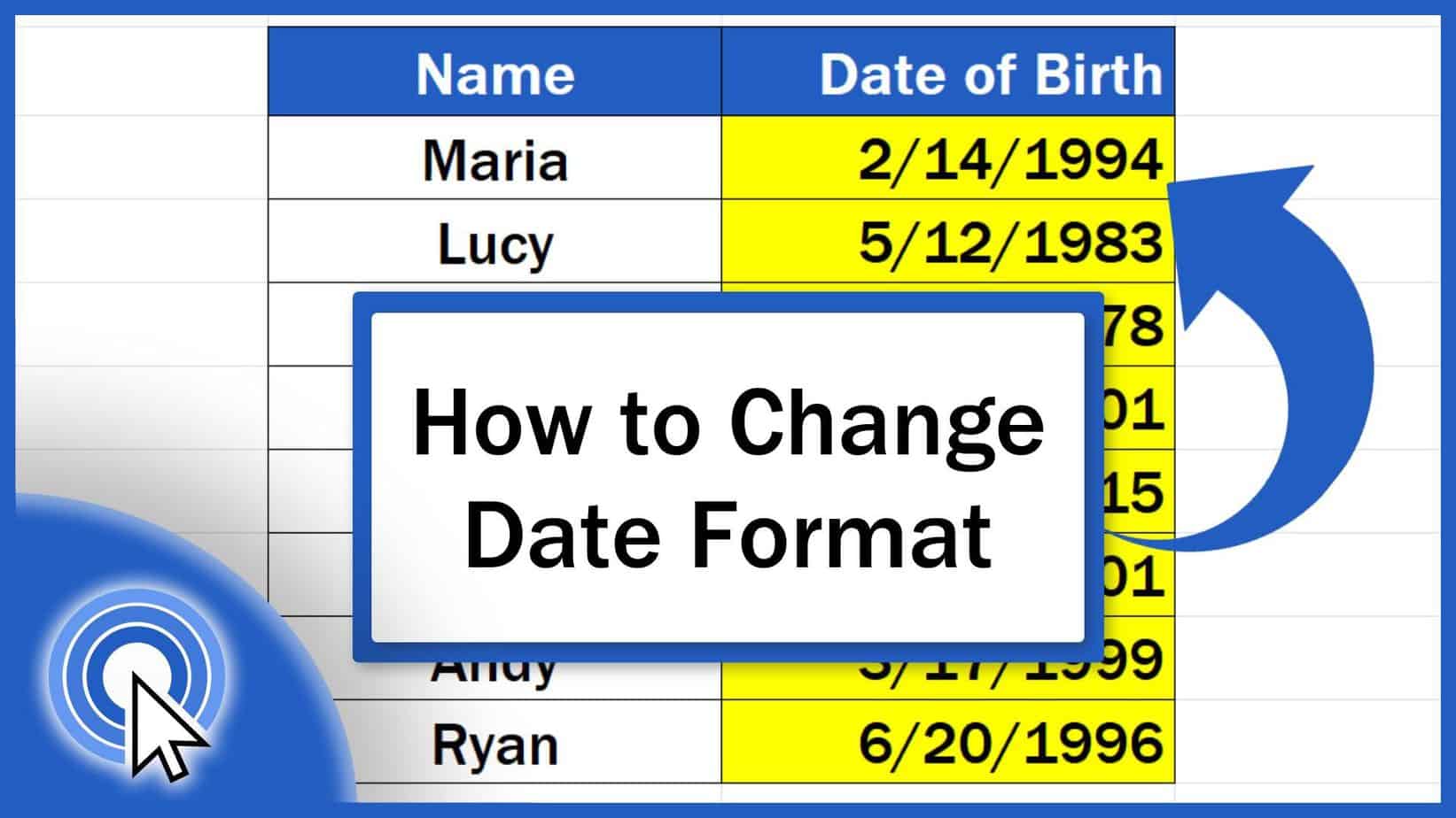 How to Change Date Format in Excel