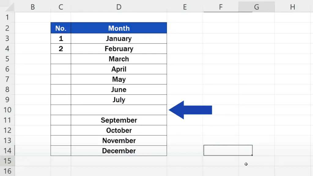 How to Number Rows in Excel - Delete August