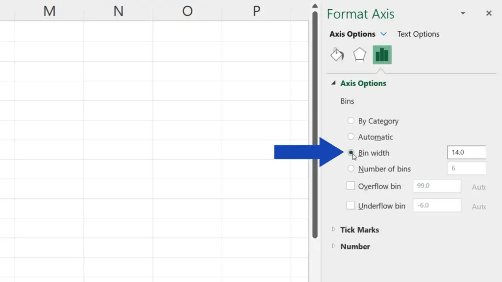 How to Make a Histogram in Excel - Adjust Bin Width