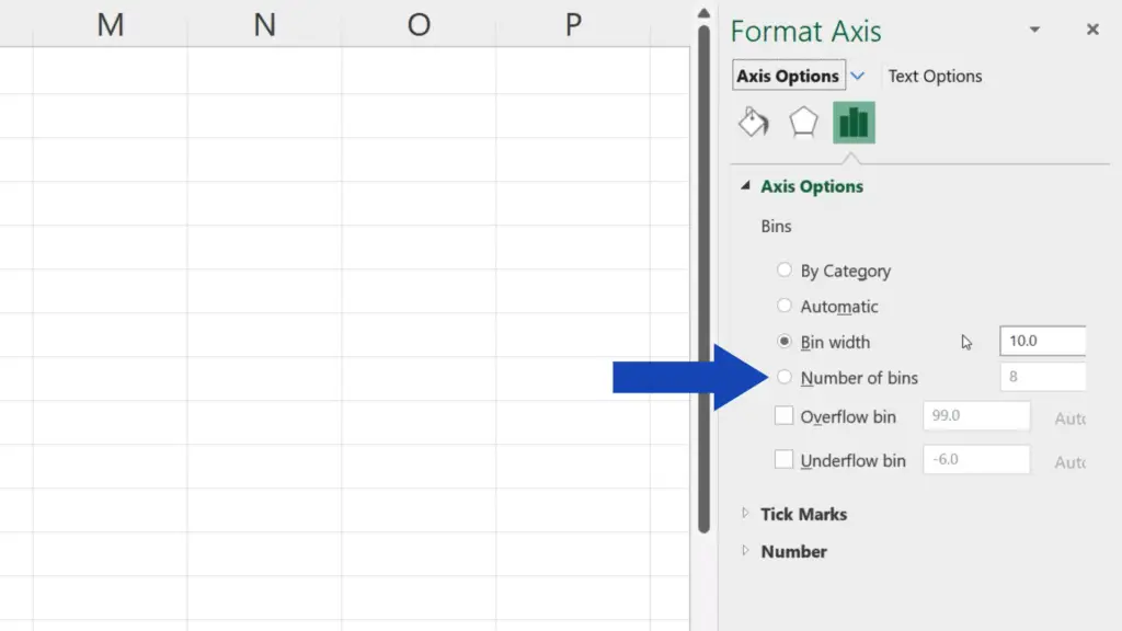 How to Make a Histogram in Excel - Here below you can also set the number of bins