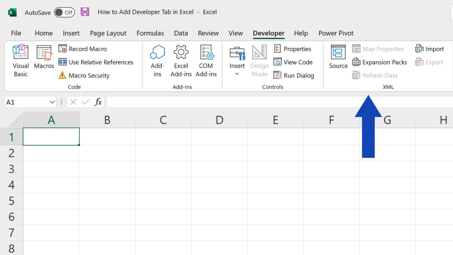 How to Add Developer Tab in Excel
