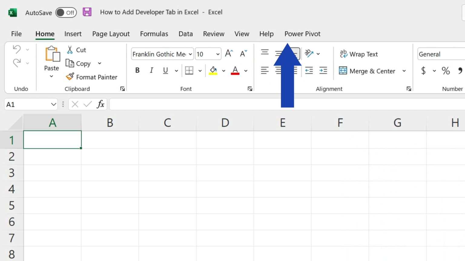 How to Add Developer Tab in Excel
