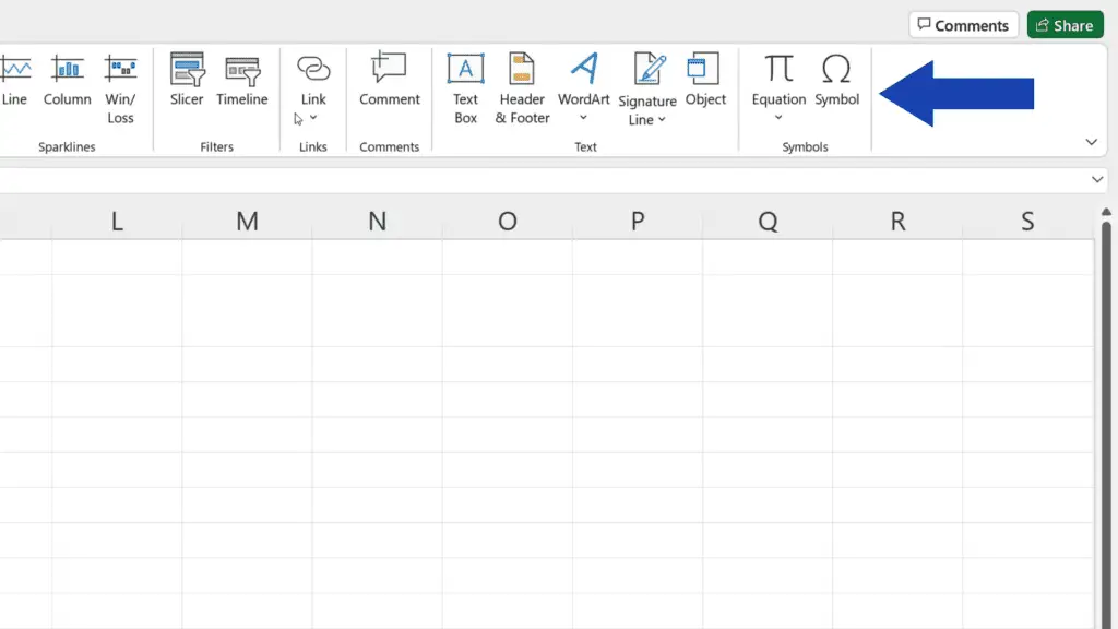 How to Insert Check Mark in Excel - click on Symbol