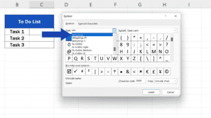 How to Insert a Check Mark in Excel