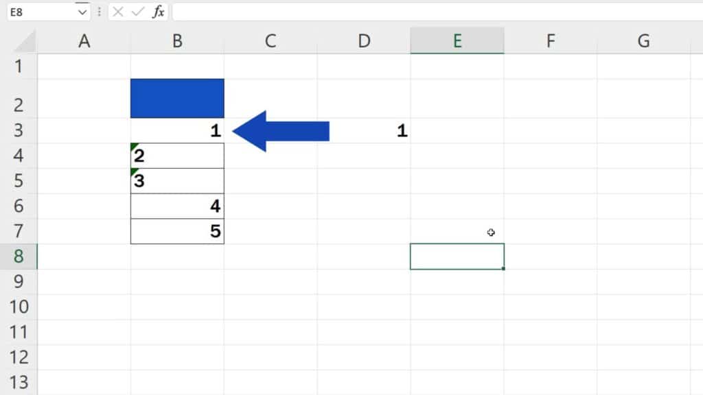 How to Convert Text to Number in Excel - The green corner’s disappeared and the value’s now recognised as number