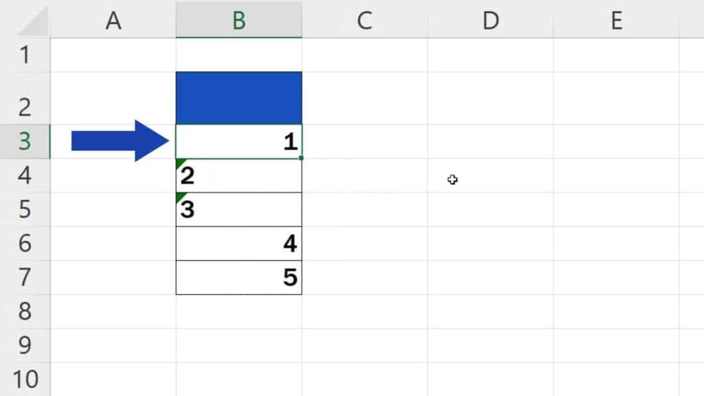 How to Convert Text to Number in Excel - The value in the cell has been instantly recognised as number