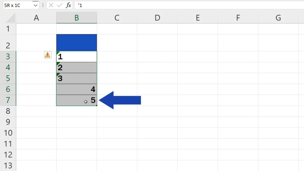 How to Convert Text to Number in Excel - select the whole column