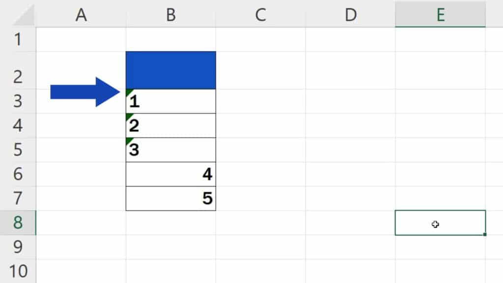 How to Convert Text to Number in Excel - we’ll work directly with this little green corner