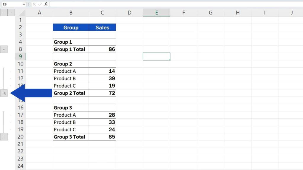 How to Group Rows in Excel - Excel has automatically grouped rows
