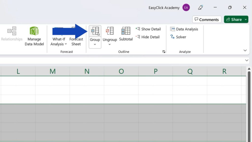 How to Group Rows in Excel - click on the ‘Group’ button on the Data tab