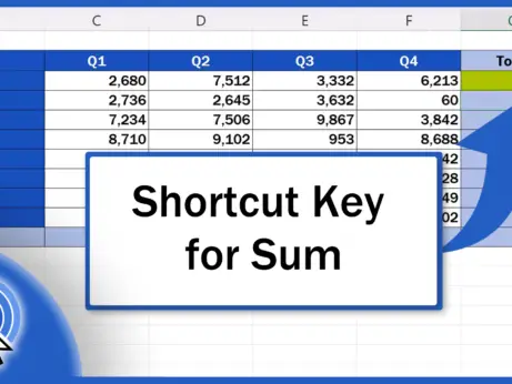 Shortcut Key for Sum in Excel
