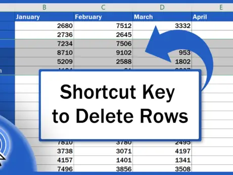 Shortcut Key to Delete Rows in Exce